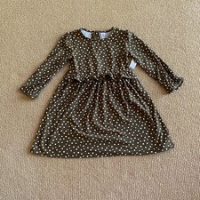 Girl's Old Navy Green Polka Dot Dress, Size 5T NWT