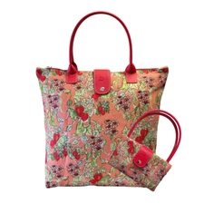 Wild Strawberry Signare Tapestry Folding Reusable Tote Shopping Bag