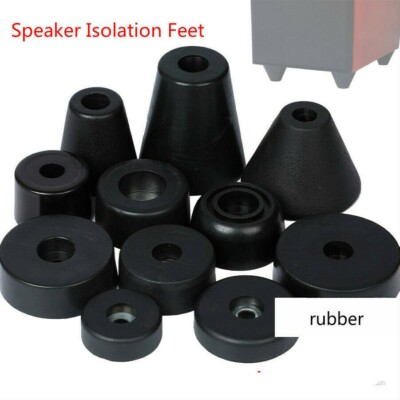 4 Pcs Rubber Speaker AMP CD Isolation Damper Feet Stand Subwoofer Pad Foot