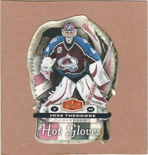 2006-07 Flair Showcase Hot Gloves Jose Theodore #HG8 NM+.....SEE SCAN
