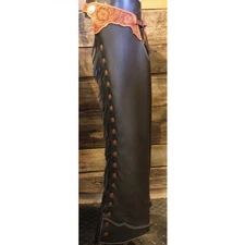 Custom Handmade Floral Chink Western Leather Chaps, Leather Chinks western