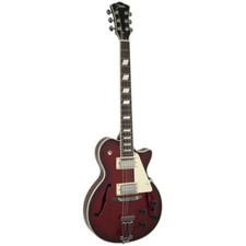 Johnson Jh-100-wnb Delta Rose Archtop Hollow Body Electric Guitar, Red Wineburst