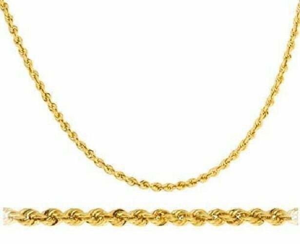 24 INCH ROPE NECKLACE 2mm GOLD FILLED ~ LOBSTER CLAW CLASP ~ BRAND NEW ...