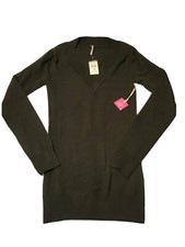 New Black VNeck Sweater Thick Nice Material Size M