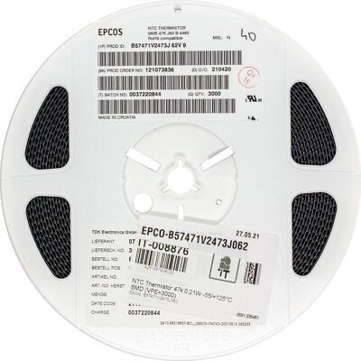 10 Thermistances NTC Epcos 50 Ohm B57236S0500 -55 à +125°C - Neuf