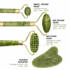 Beauty Face Body Massager Natural Jade Stone Roller Women Facial Massage Tool
