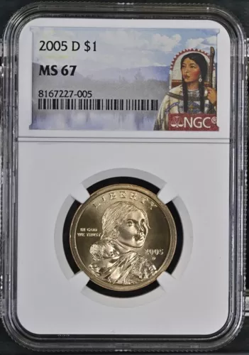 2005-D Sacagawea Dollar - NGC MS 67