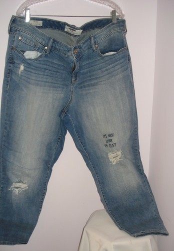 TORRID Distressed JEANS EMBROIDERED 
