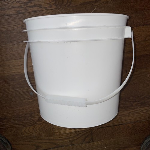 Ropak USA 3.5 Gallon Food Grade White Plastic Bucket with Handle & Lid Set eBay