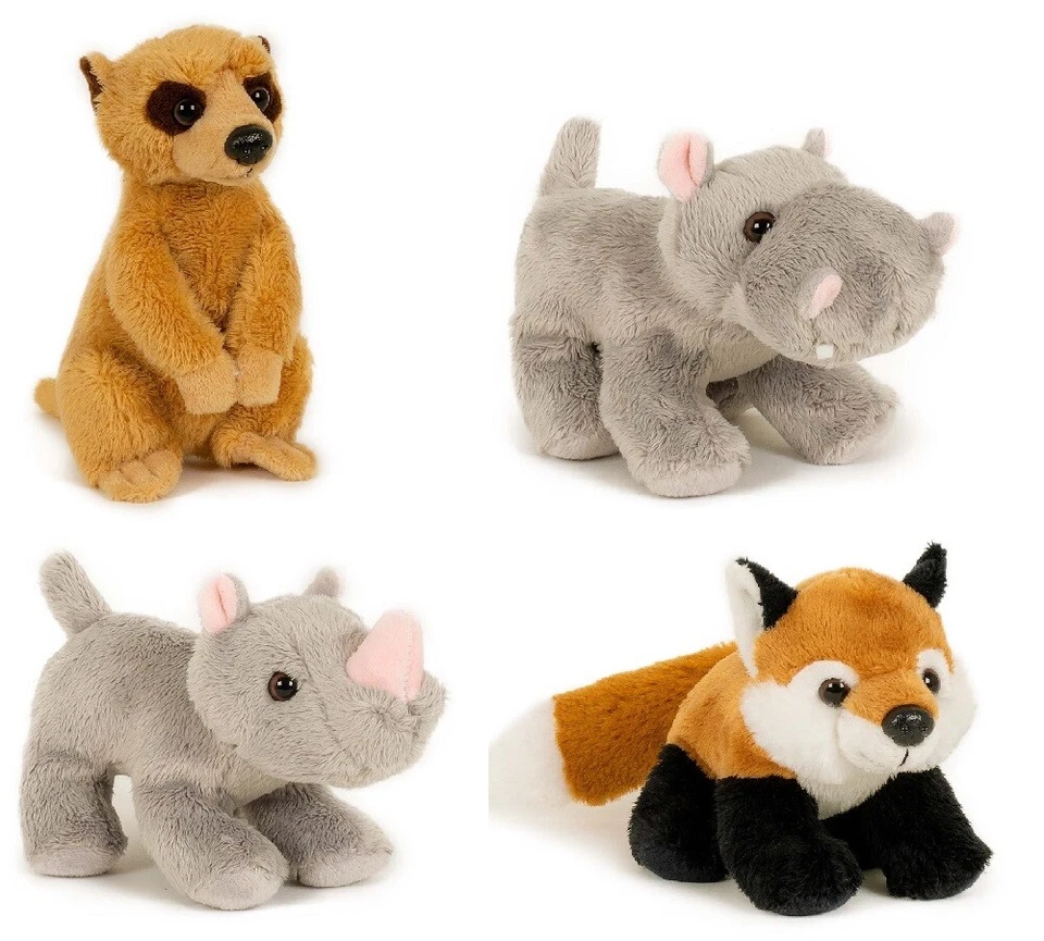 SEMO 1 Plüschtier Erdmännchen Flußpferd Nashorn Fuchs 13cm Stofftier Kuscheltier Soft