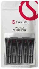 Curvlife Nail Tips Semi Solid Nail Glue 2g (5pcs) - Super Strong, Soft Glue Gel