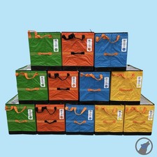 12 AMAZON COURIER LARGE DELIVERY STORAGE BAGS 28x24x20 MIX LOT OF 12 TOTES