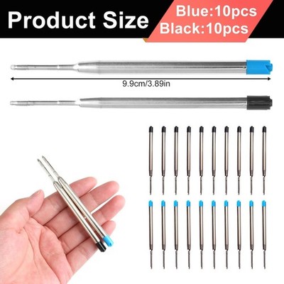 20 Pack Ink Pen Refills for Parker, Ballpoint Refills, 3.9