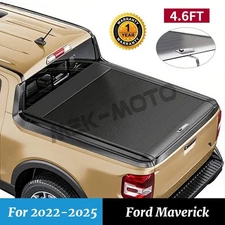 4.6FT Retractable Truck Bed Hard Tonneau Cover For 2022-2025 Ford Maverick NEW