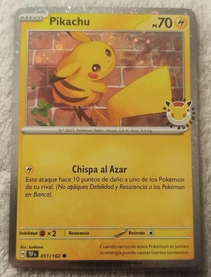 CARTA POKÉMON PIKACHU 2026 - 30 ANIVERSARIO - DIA DE POKÉMON | eBay