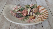 FITZ & FLOYD Classics Oceana Nautilus Serving Plate Majolica Lustre Wall Hang