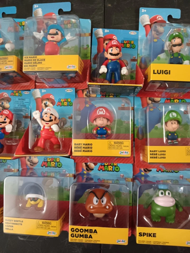 2.5" MEGA BABY LOTE DE 24 LUIGI PEACH DAISY SUPER MARIO World of Nintendo Jakks Foto 4 de 4