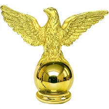 Eagle Flag Pole Topper – Golden ABS Plastic Ball Top for 1-Inch Flagpole