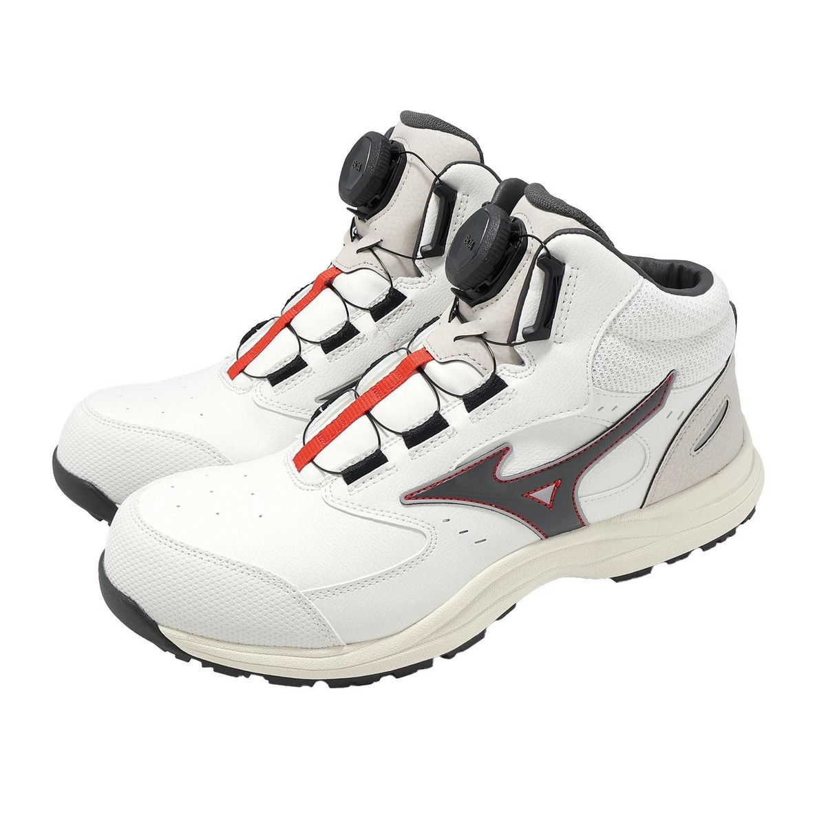 Mizuno Prime Fit LS III 3 71M BOA Wide Ivory Grey Men Work Shoes