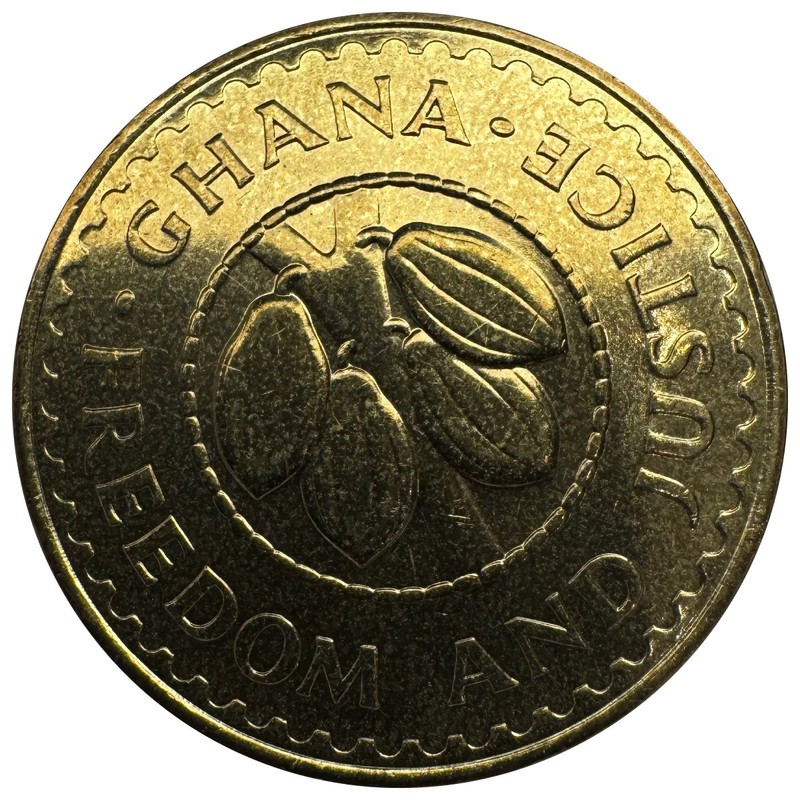 1979 Ghana 50 Pesewas 12.5g Aluminium bronze