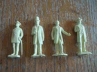 1961 MARX Giant blue and Gray Playset 4 Character Figures