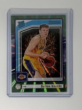 2024/25 Donruss Dalton Knecht #227 RC Green Laser Holo Rated Rookie LA Lakers