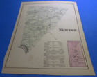 1873 NEWTON PA - ORIGINAL MAP  - A. POMEROY - VG — photo 1