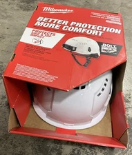 Milwaukee 48-73-1300 BOLT White Type 2 Class C Vented Safety Helmet(Open Box)