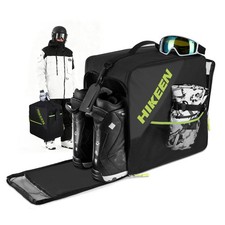 Ski Boot Bag, 40L Breathable Padded Snowboard Boot Bag with Helmet Compartmen...