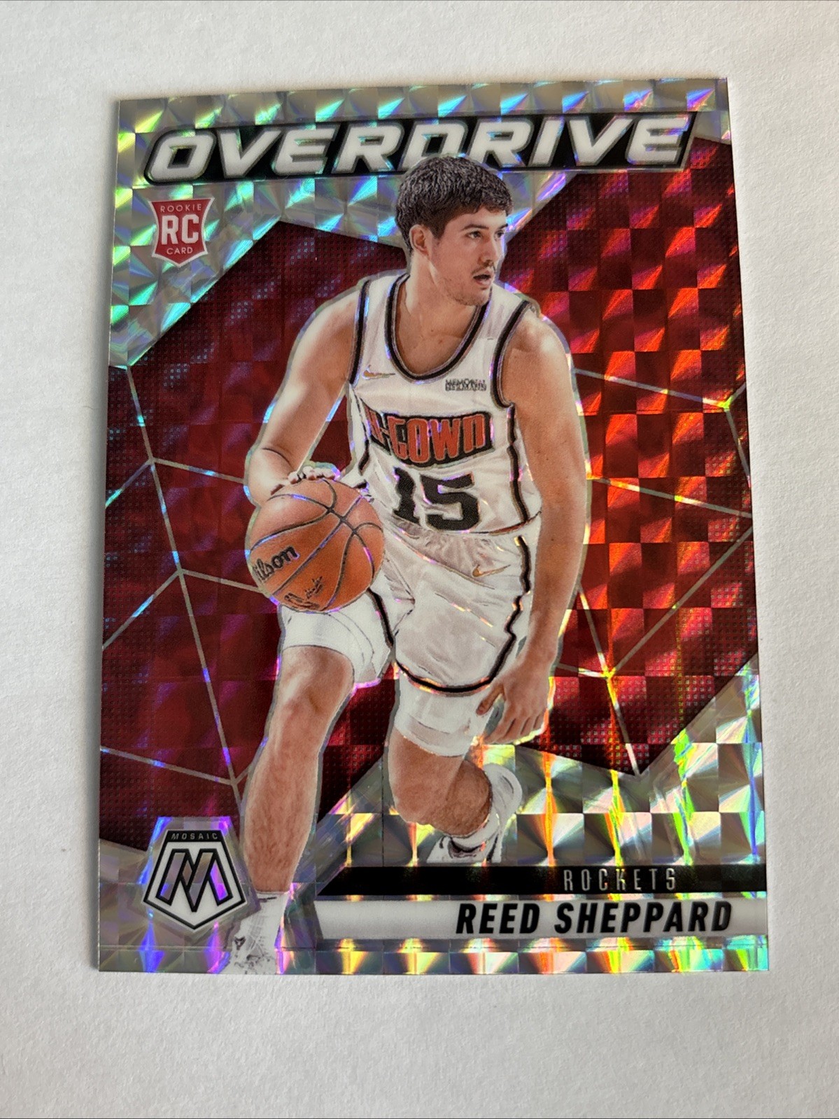 2024-25 Panini Mosaic Reed Sheppard Rookie Overdrive – RC Rockets PWE