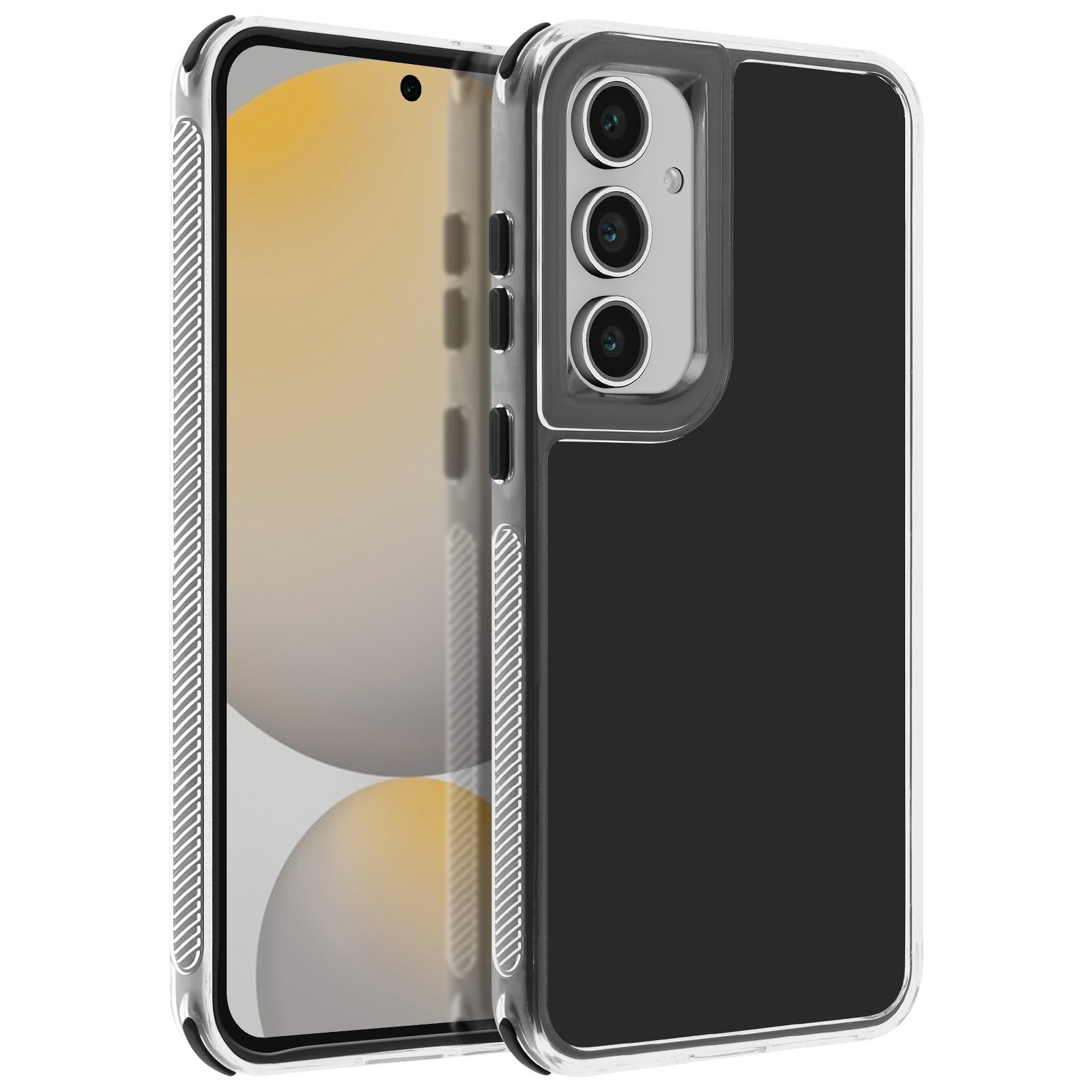 Housse antichoc Galaxy S24 FE avec coins renforcés en silicone transparent
