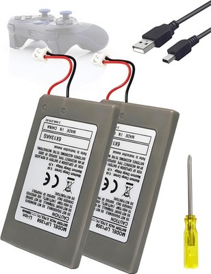 LIP1359 PS3 Controller Battery Replacement: 2 Pack Battery Upgrade for Sony D...