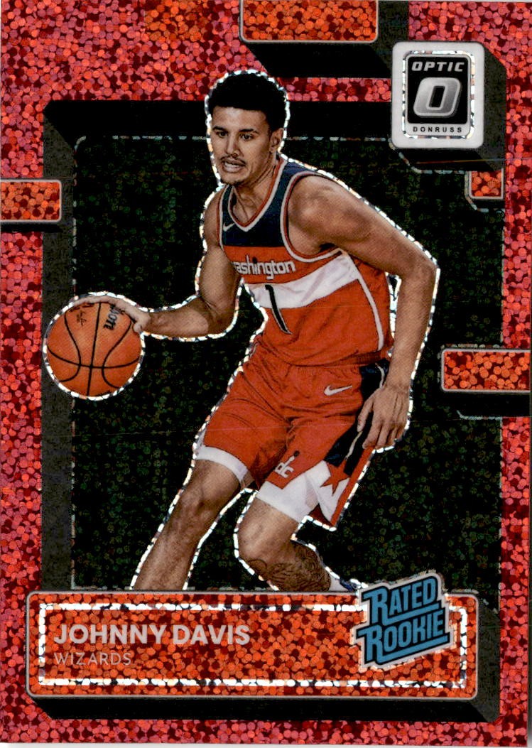 2022-23 Donruss Optic #206 Johnny Davis Red Sparkle Washington Wizards