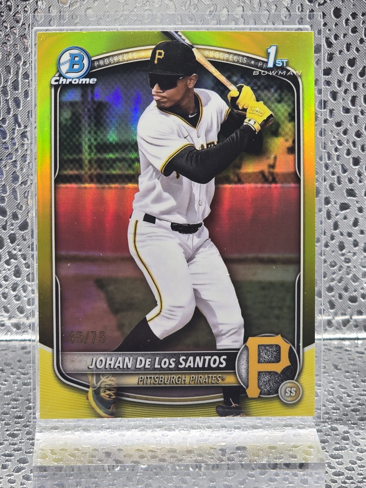 2025 Bowman Chrome - Prospects Johan De Los Santos #BCP-163 Yellow /75