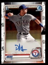 2020 Bowman Chrome Prospect Autographs Diosbel Arias Auto Texas Rangers #CPA-DA