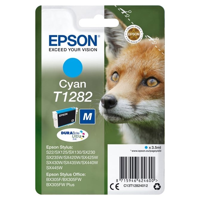 OEM Epson C13T12824012 T1282 Ink Cartridge Cyan 175 Pages 3.5ml - Image 7