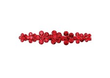 Gorgeous Red Crystal Floral Small Alligator Hair Clip