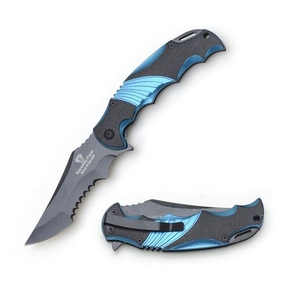 Snake Eye Tactical Heavy Duty Spring Assist Knife w/Metal Handle & Pocket Clip