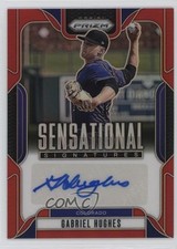 2025 Panini Prizm Sensational Signatures Red 67/99 Gabriel Hughes Auto 0t9q