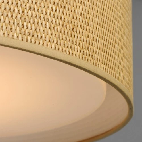 Maxim 10230 Prime 16"W LED Flush Mount Drum Ceiling Fixture - Grass Cloth - Picture 10 of 12