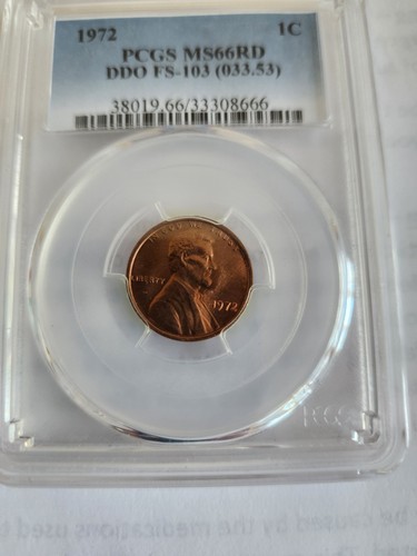 1972 , Lincoln Cent , PCGS , MS66 RD , DDO , FS-103(033.53) , Double Die - Picture 2 of 7