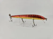 Rare Bagley Bang-O-Lure Spinner Tail #5 In Hot Orange on Gold Foil 