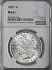 1889-P  $1  MORGAN SILVER DOLLAR  "PHILADELPHIA MINT"  NGC MS61 #8672753-019