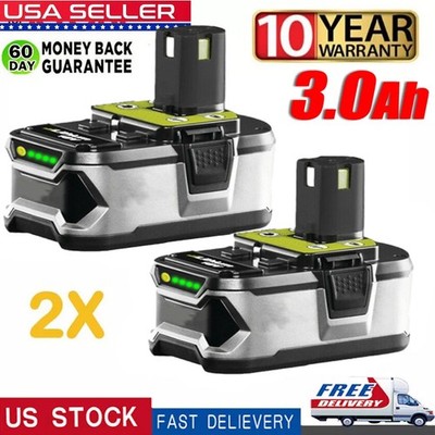 2PCS 3.5AH For RYOBI P108 18V 3AH One Plus High Capacity Battery 18 Volt Lithium