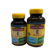 (2) Nature Made Vitamin E 180 mg dl-Alpha 480 Softgels Total. Exp 11/2026+