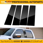 4PC Glossy Black Pillar Post Piano Door Trim Cover For 04-14 Ford F-150 F150