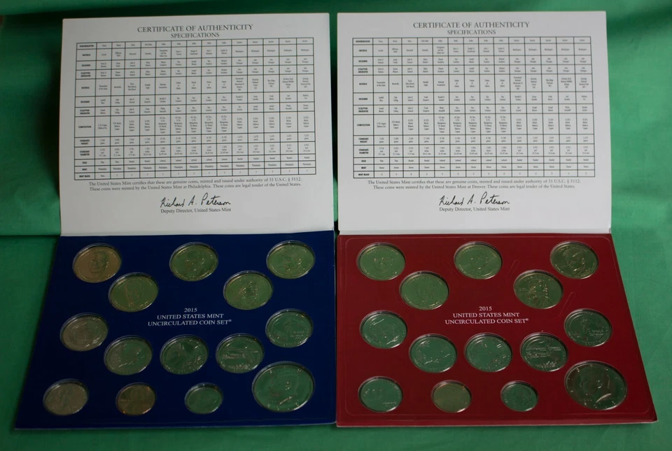 2015 ANNUAL US Mint Uncirculated Coin Set P and D Minted 28 Coins with COA - Image 4 of 4