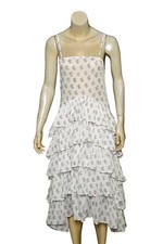 Doen Floral Printed Dress XS 2 Women Casual Floral Printed Ruffle Midi NEW 38978