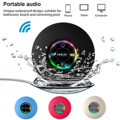 Shower Speaker Wireless Bluetooth IPX Waterproof Handsfree call with  suction cup