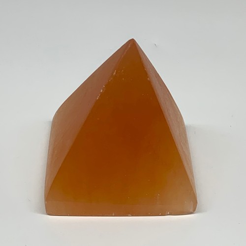 548g, 3.5"x3.2" Orange Selenite/Satin Spar Pyramid Crystal @Morocco, B24193 - Picture 8 of 11